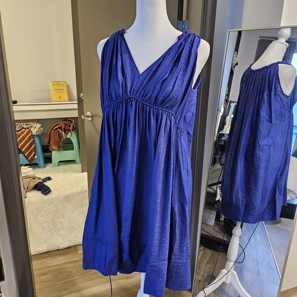 Aritzia Elegant Blue Sleeveless Dress Size S - Picture 3 of 4